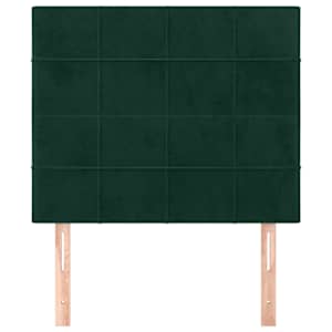 Čelo postele tmavě zelené 100x5x118/128 cm sametové - obrázek 3