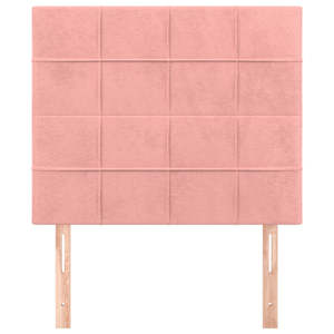 Čelo postele růžové 100x5x118/128 cm sametové - obrázek 3