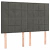 vidaXL peatsiplaat, tumehall, 144 x 5 x 118/128 cm, samet
