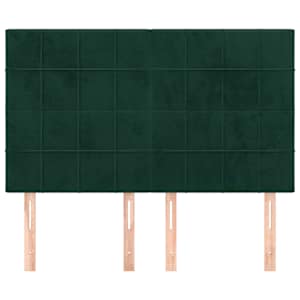 Čelo postele tmavě zelené 144x5x118/128 cm sametové - obrázek 3