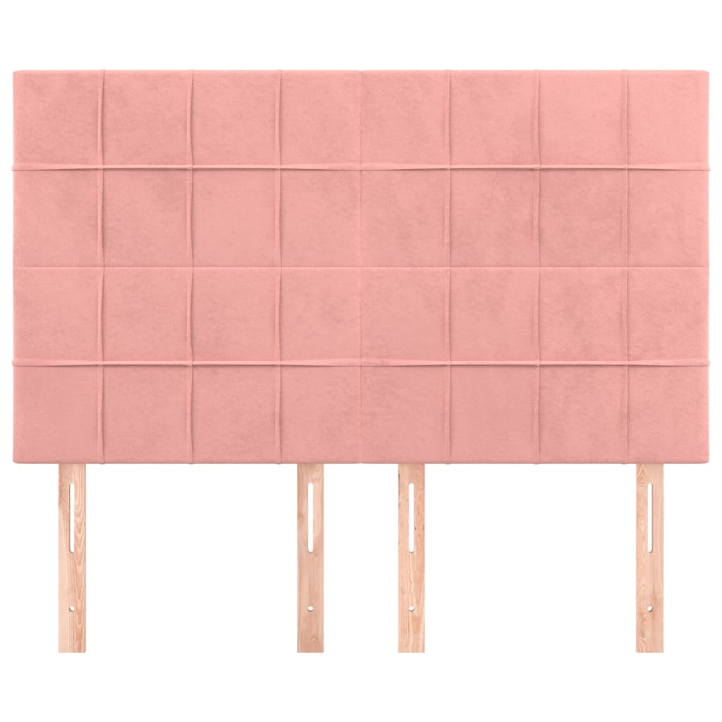 Thumbnail - vidaXL Kopfteile 4 Stk. Rosa 72x5x78/88 cm Samt