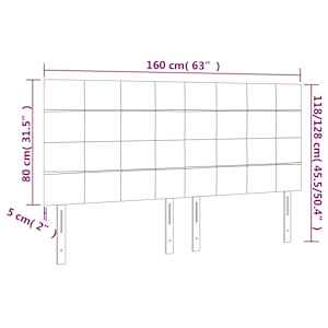 Čelo postele tmavě zelené 160x5x118/128 cm sametové - obrázek 8