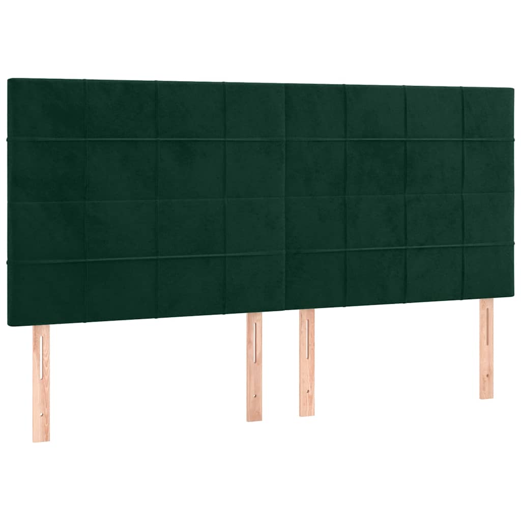vidaXL Čelo postele tmavě zelené 180x5x118/128 cm sametové