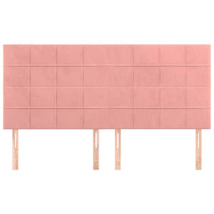Čelo postele růžové 180x5x118/128 cm sametové - obrázek 3