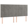 vidaXL peatsiplaat, helehall, 200 x 5 x 118/128 cm, samet