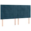 vidaXL peatsiplaat, tumesinine, 200 x 5 x 118/128 cm, samet