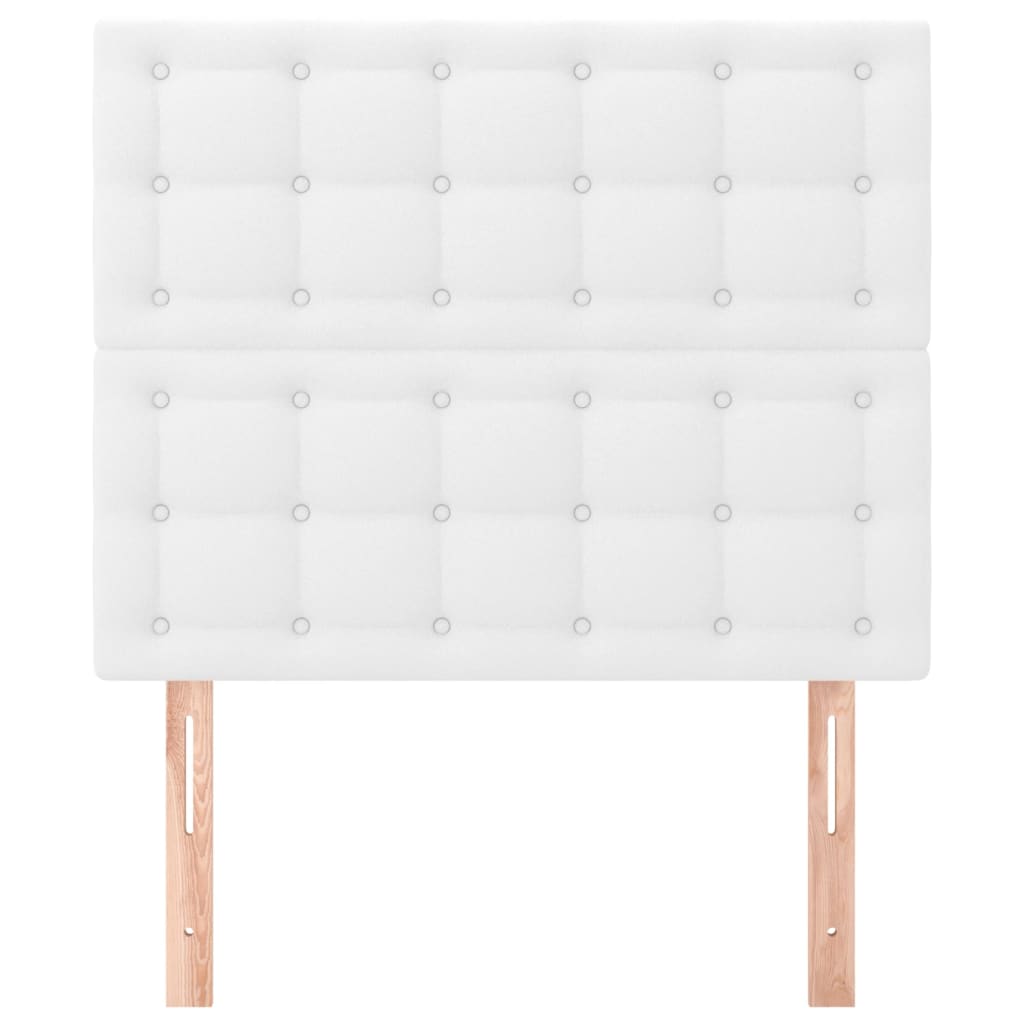 vidaXL Hoofdborden 2 st 80x5x78/88 cm kunstleer wit afbeelding