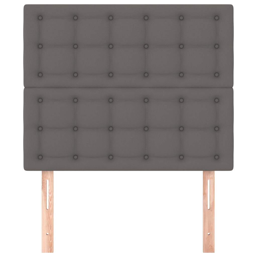 vidaXL Hoofdbord grijs 80x5x118/128 cm kunstleer, foto 2