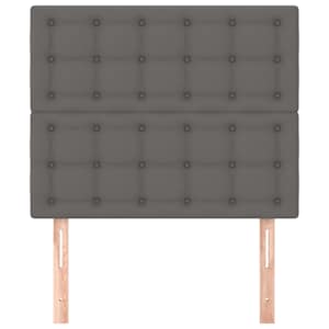 Čelo postele šedé 80x5x118/128 cm umělá kůže - obrázek 3