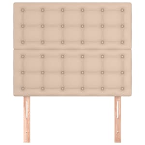 Čelo postele Cappuccino 80x5x118/128 cm umělá kůže - obrázek 3