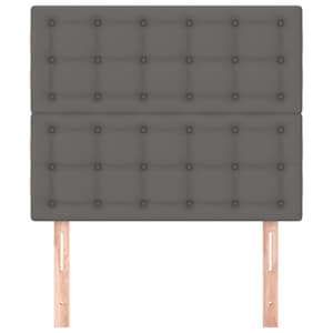 Čelo postele šedé 90x5x118/128 cm umělá kůže - obrázek 3