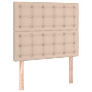 vidaXL peatsiplaat, cappuccino, 90 x 5 x 118/128 cm, kunstnahk