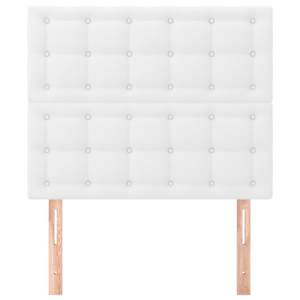 Čelo postele bílé 100x5x118/128 cm umělá kůže - obrázek 3