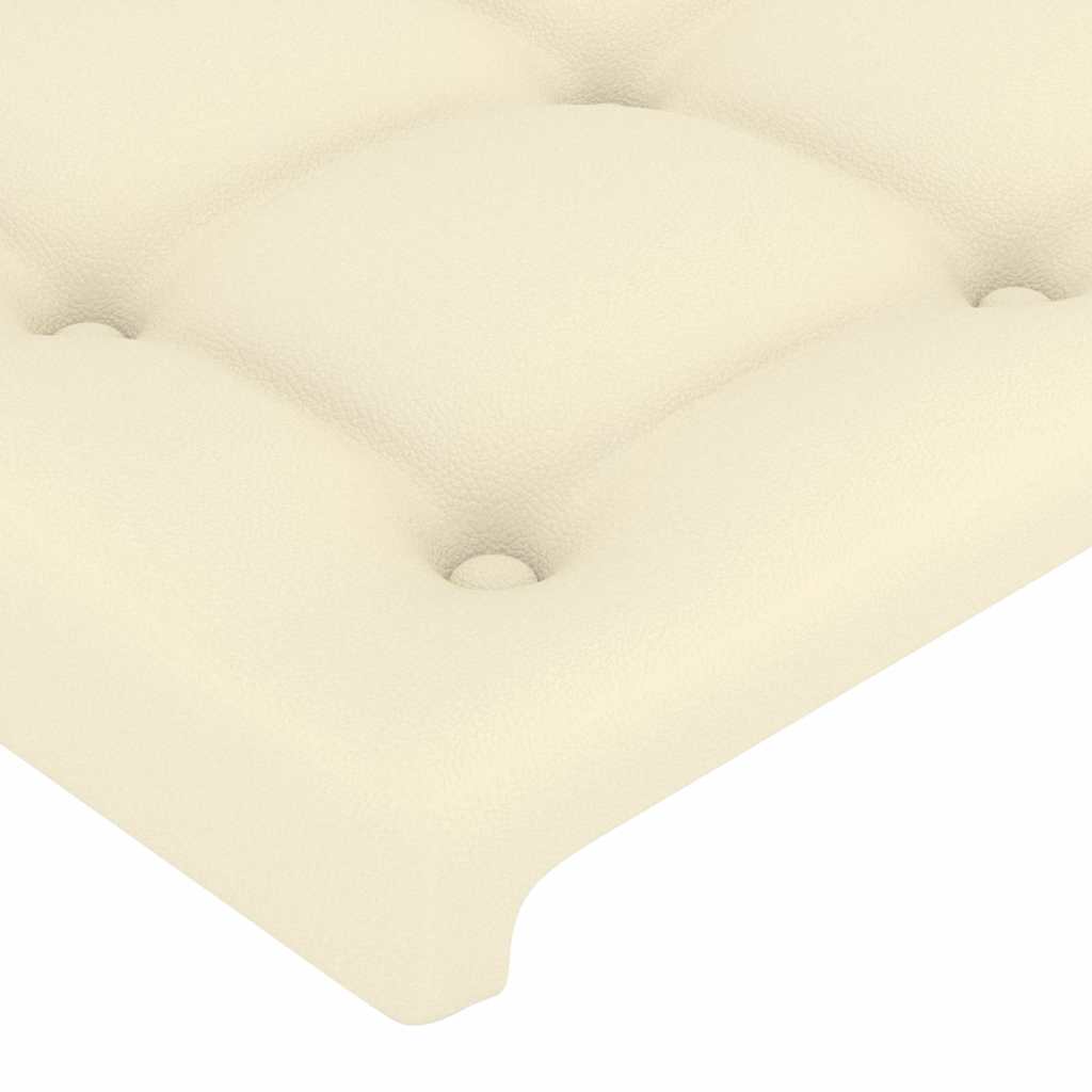 vidaXL Hoofdbord crème 100x5x118/128 cm kunstleer, foto 4