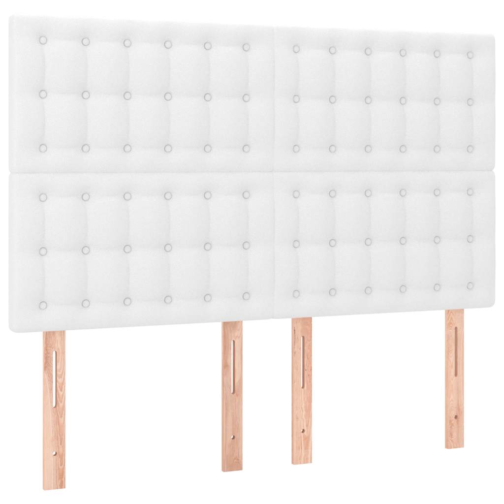 vidaXL Hoofdbord wit 144x5x118/128 cm kunstleer, foto 3
