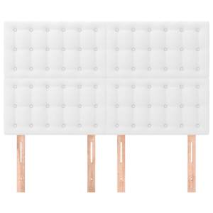 Čelo postele bílé 144x5x118/128 cm umělá kůže - obrázek 3