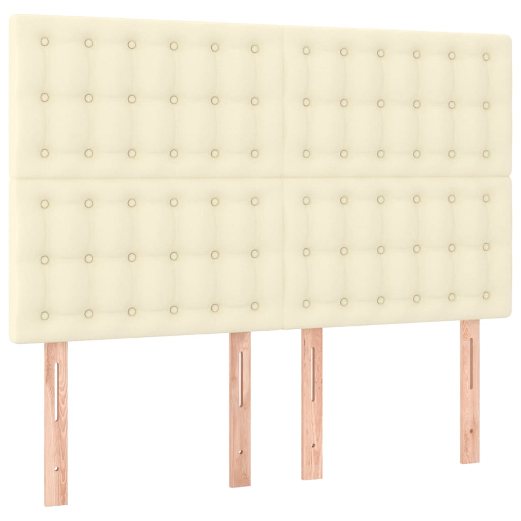 vidaXL Hoofdborden 4 st 72x5x78/88 cm kunstleer crèmekleurig