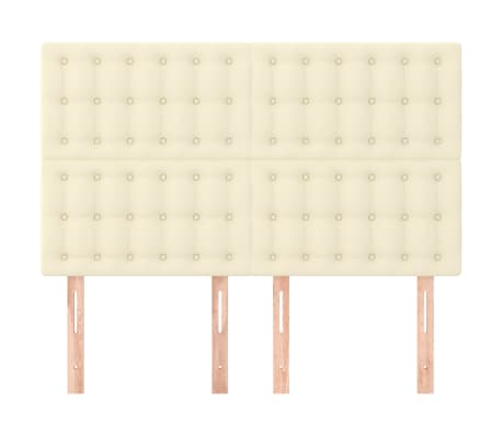 vidaXL Kopfteile 4 Stk. Creme 72x5x78/88 cm Kunstleder