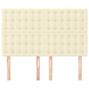Čelo postele krémové 144x5x118/128 cm umělá kůže - obrázek 3