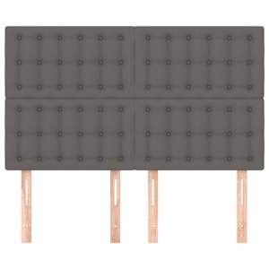 Čelo postele šedé 144x5x118/128 cm umělá kůže - obrázek 3