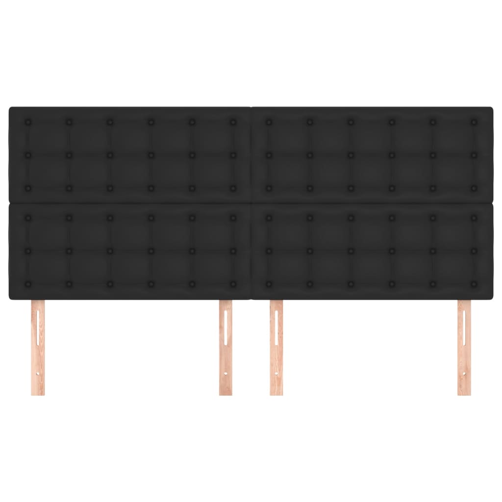 Thumbnail - vidaXL Kopfteile 4 Stk. Schwarz 80x5x78/88 cm Kunstleder
