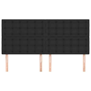 Čelo postele černé 160x5x118/128 cm umělá kůže - obrázek 3