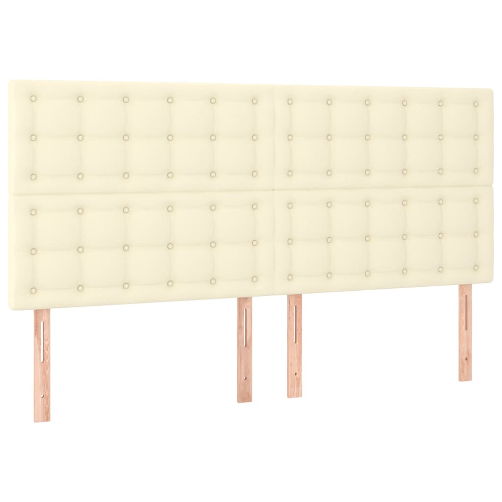 vidaXL Čelo postele krémové 160x5x118/128 cm umělá kůže