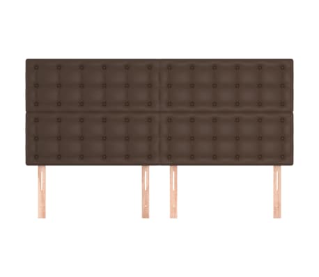 vidaXL Têtes de lit 4 pcs Marron 80x5x78/88 cm Similicuir