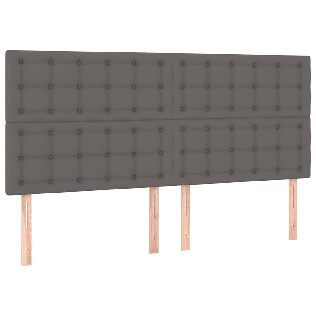 vidaXL Čelo postele šedé 160x5x118/128 cm umělá kůže