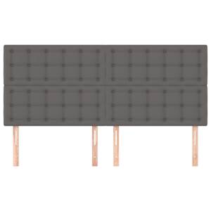 Čelo postele šedé 160x5x118/128 cm umělá kůže - obrázek 3
