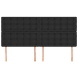 Čelo postele černé 180x5x118/128 cm umělá kůže - obrázek 3