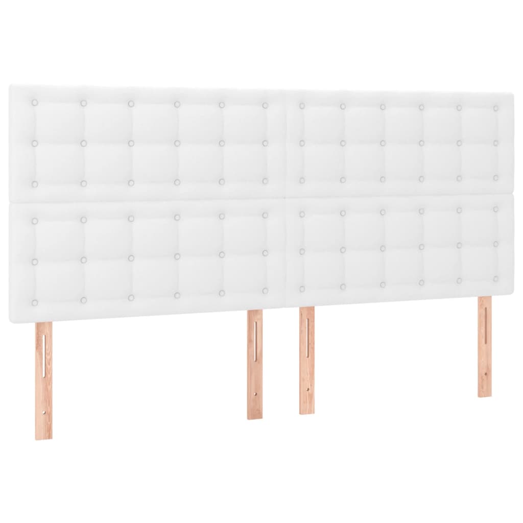 vidaXL Čelo postele 4 ks bílé 90x5x78/88 cm umělá kůže