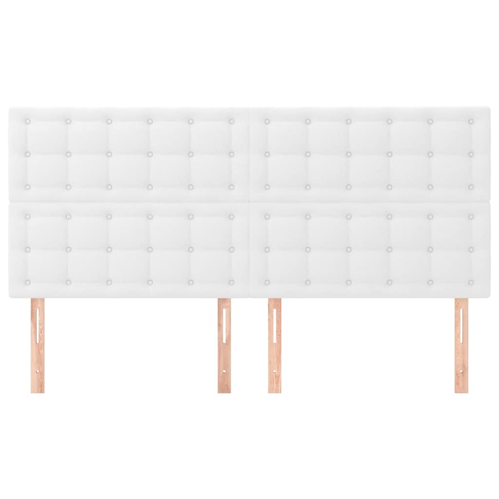 vidaXL Hoofdbord wit 180x5x118/128 cm kunstleer, foto 2