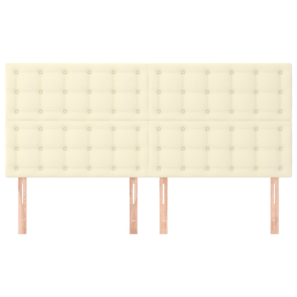 Thumbnail - vidaXL Kopfteil Creme 180x5x118/128 cm Kunstleder