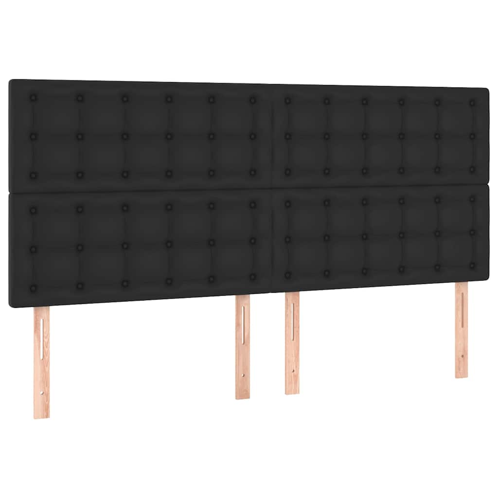 vidaXL Hoofdbord zwart 200x5x118/128 cm kunstleer, foto 3