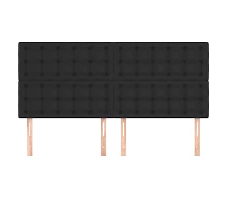 vidaXL Headboard Black 200x5x118/128 cm Faux Leather