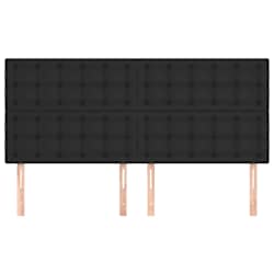 vidaXL Headboard Black 200x5x118/128 cm Faux Leather