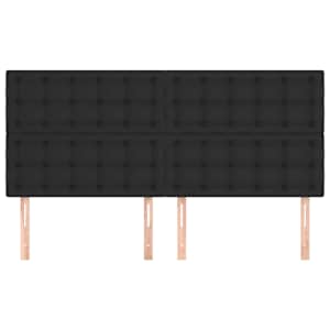 vidaXL Headboard Black 200x5x118/128 cm Faux Leather