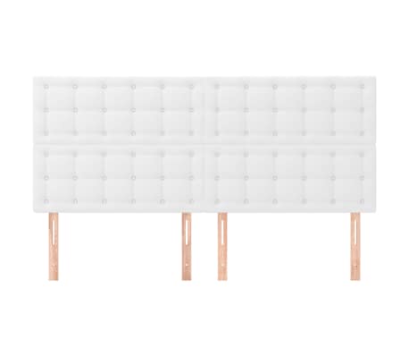 vidaXL feh&eacute;r műbőr fejt&aacute;mla 200 x 5 x 118/128 cm