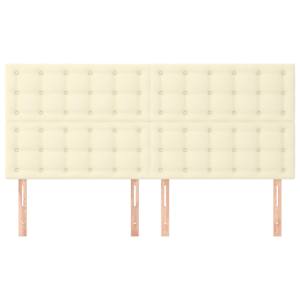 Čelo postele krémové 200x5x118/128 cm umělá kůže - obrázek 3