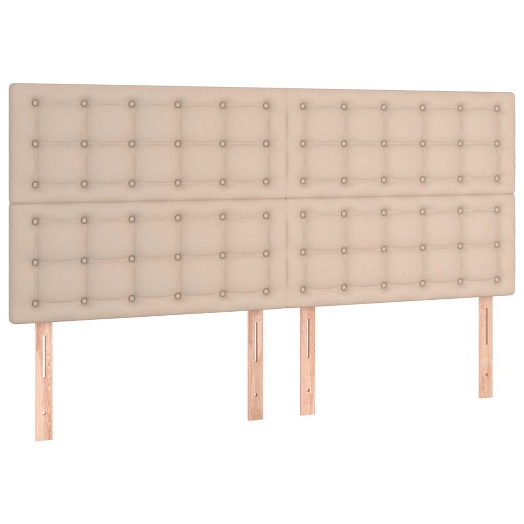 vidaXL Čelo postele Cappuccino 200 x 5 x 118/128 cm umělá kůže