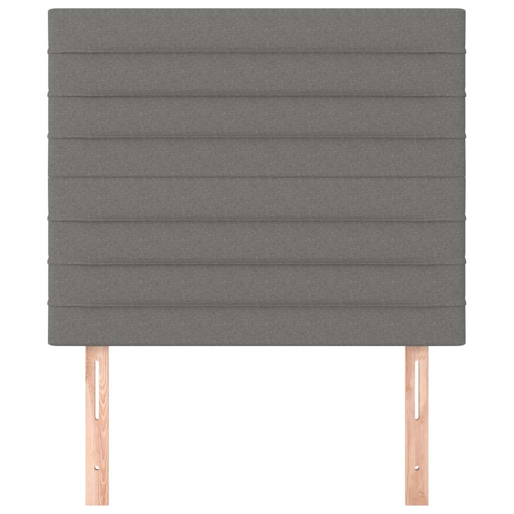 vidaXL Hoofdbord donkergrijs 80x5x118/128 cm Stof grijs, foto 2