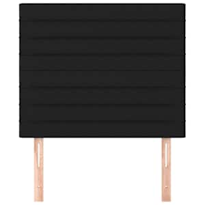 Čelo postele černé 80x5x118/128 cm látkové - obrázek 3