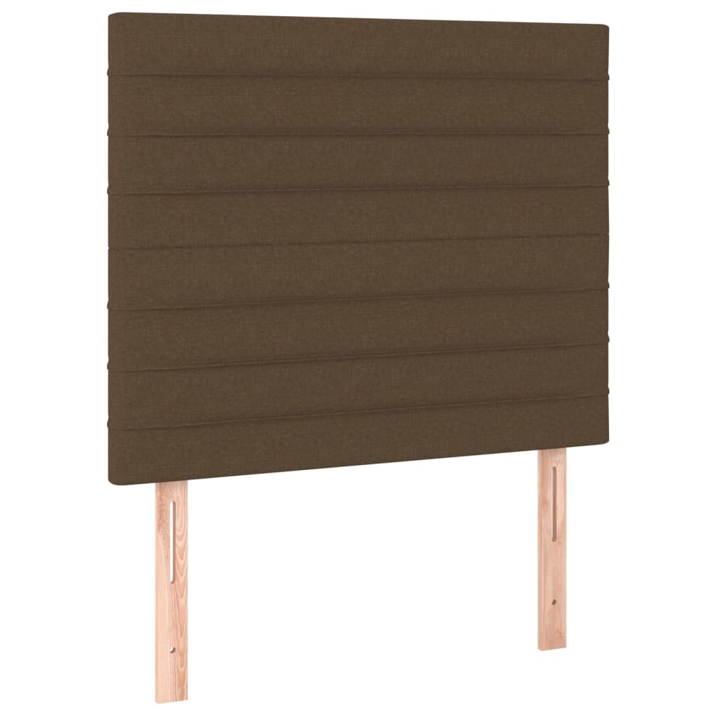 vidaXL Čelo postele 2 ks tmavě hnědé 80 x 5 x 78/88 cm textil