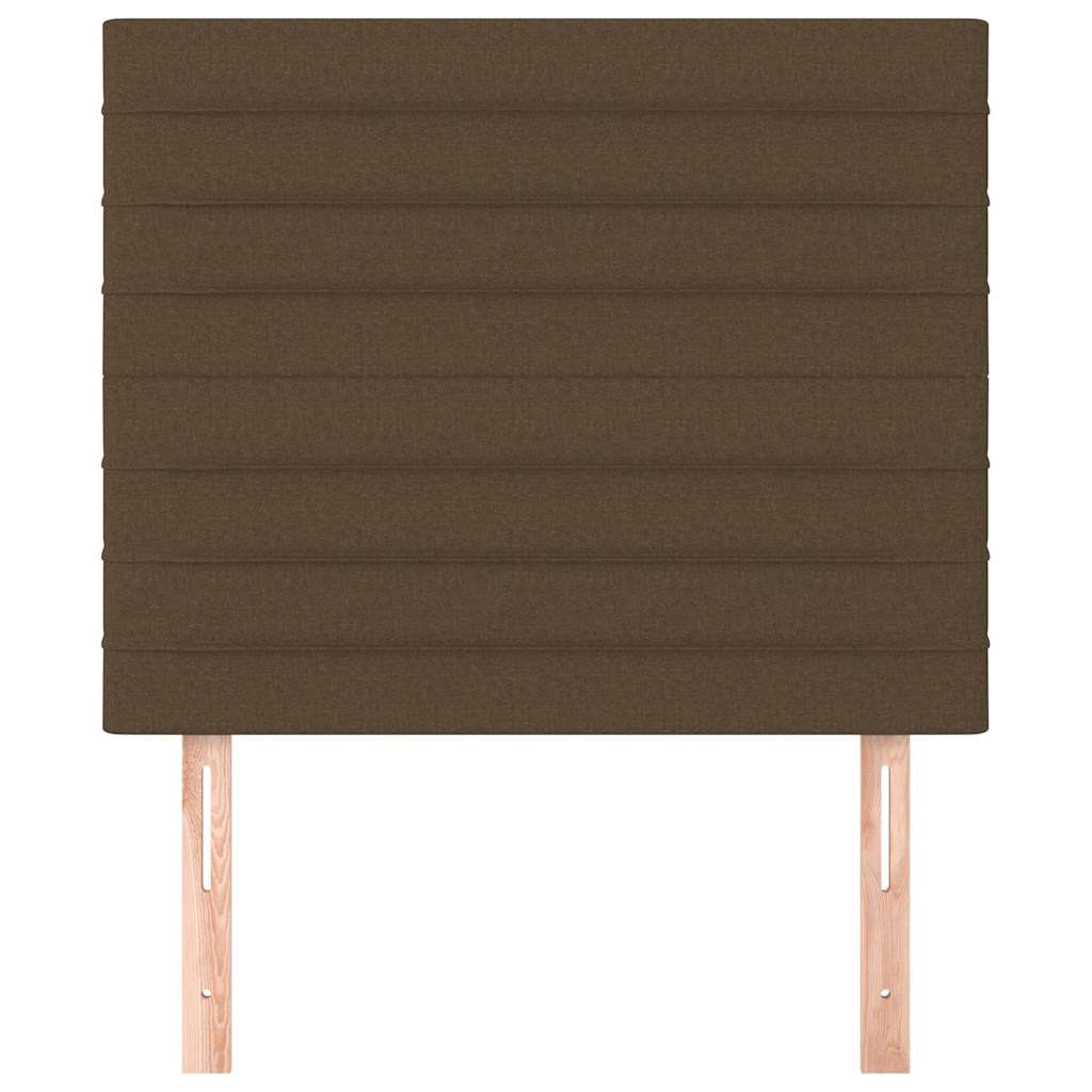 vidaXL Hoofdbord donkerbruin 80x5x118/128 cm stof bruin, foto 2