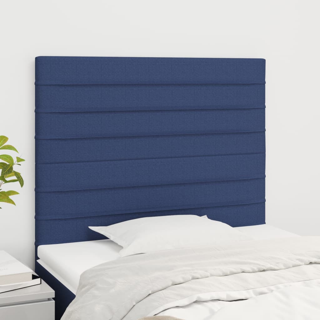 vidaXL Kopfteile 2 Stk. Blau 80x5x78/88 cm Stoff