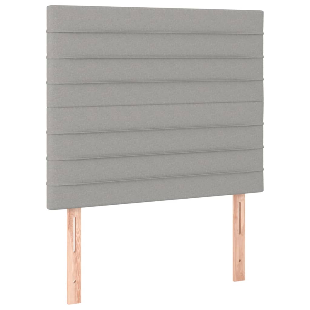 vidaXL Čelo postele 2 ks světle šedé 90x5x78/88 cm textil