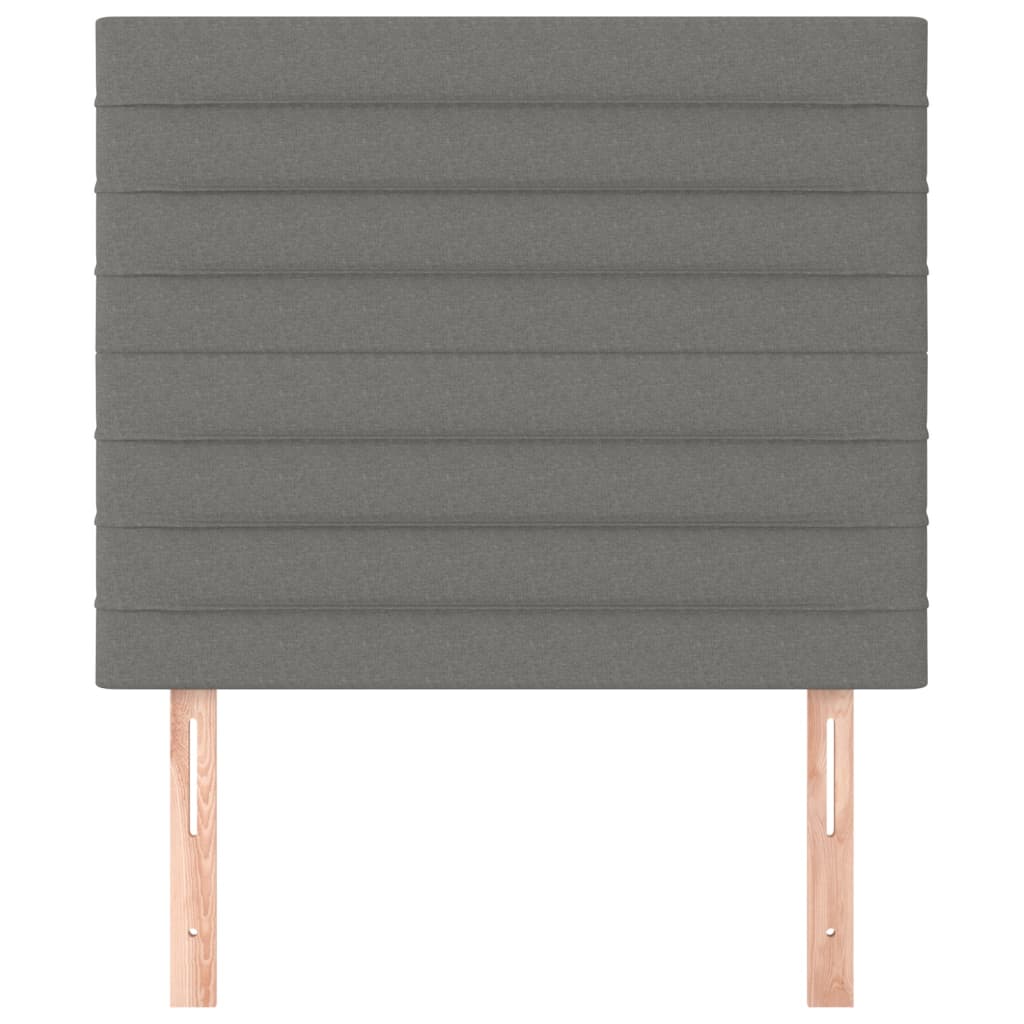 vidaXL Hoofdborden 2 st 90x5x78/88 cm stof donkergrijs afbeelding