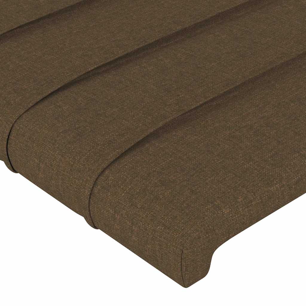 vidaXL Hoofdbord donkerbruin 90x5x118/128 cm Stof bruin, foto 4
