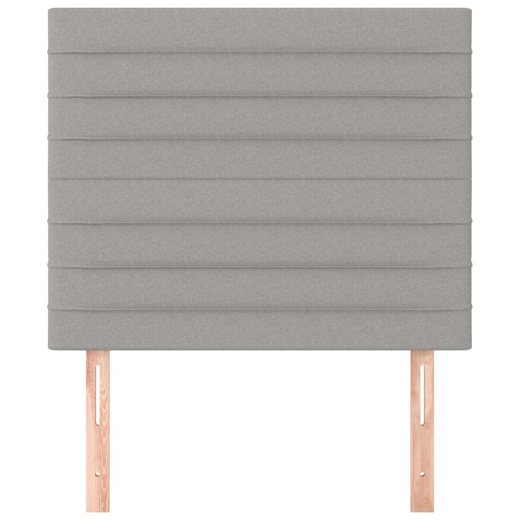 vidaXL Hoofdbord lichtgrijs 100x5x118/128 cm stof grijs, foto 2